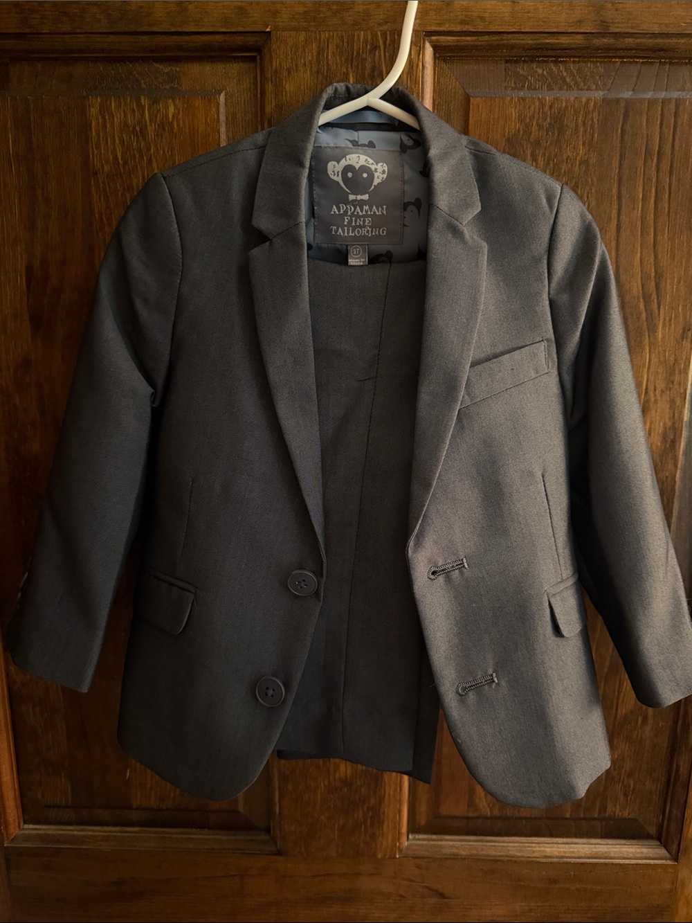 Appaman Boys Charcoal Blazer Two-Button Tailored Jacket and Matching pantsuit